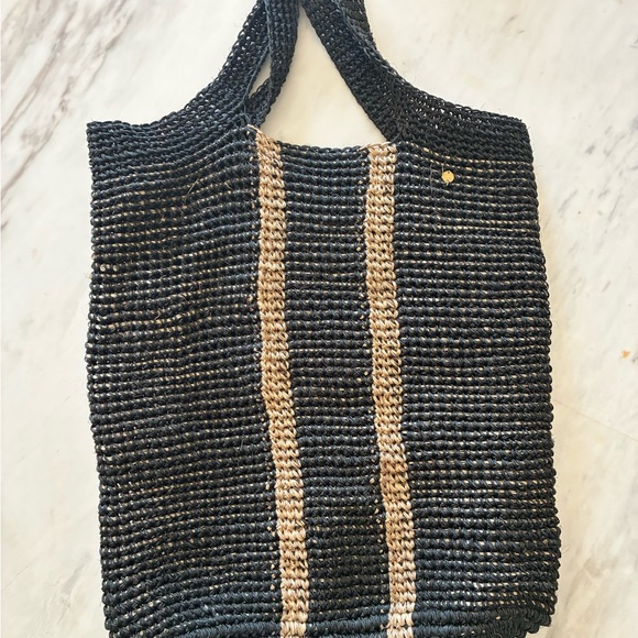 Todd Snyder Guanabana Woven Tote with Natural Stripe - Picture 2 of 4